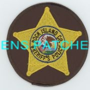 ILLINOIS,A,ROCK ISLAND COUNTY SHERIFF POLICE HAT PATCH 1